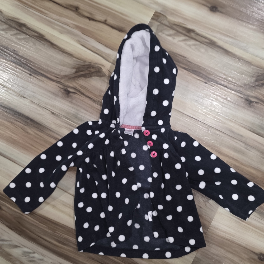 Carter's Black and White Polka Dot Raincoat